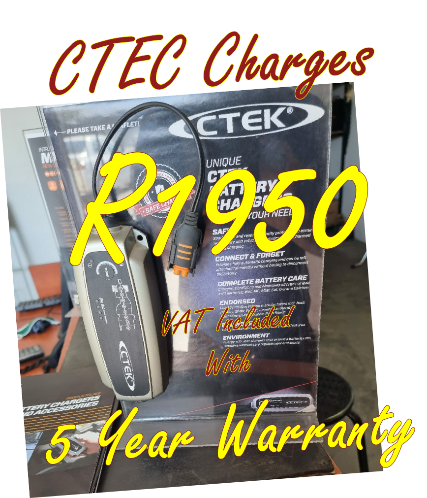 CTEC Charges
R1950
VAT Included
With
5 Year Warranty
